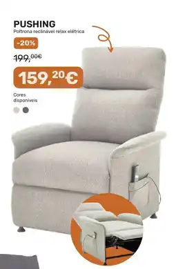 Homy Casa PUSHING Poltrona reclinável relax elétrica promoção