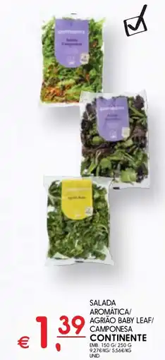 Meu Super Salada aromática/ agrião baby leaf/ camponesa continente promoção