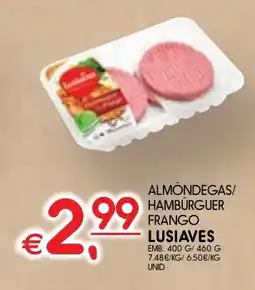 Meu Super Almondegas/ hamburguer frango lusiaves promoção