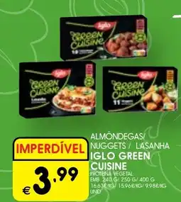Meu Super Almondegas/ nuggets/lasanha iglo green cuisine promoção