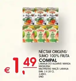 Meu Super Nectar origens/ sumo 100% fruta compal promoção