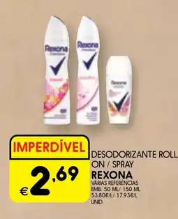 Meu Super Desodorizante roll on / spray rexona promoção