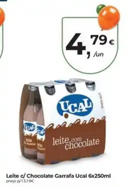 Aqui é fresco Leite c/ Chocolate Garrafa Ucal promoção