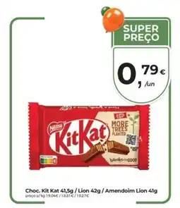 Aqui é fresco Choc. Kit Kat / Lion /Amendoim Lion promoção