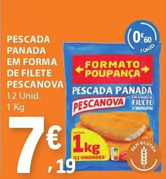 Pescada panada em forma de filete pescanova