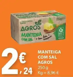 E.Leclerc Manteiga com sal agros promoção