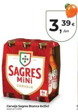 Aqui é fresco Cerveja Sagres Branca promoção