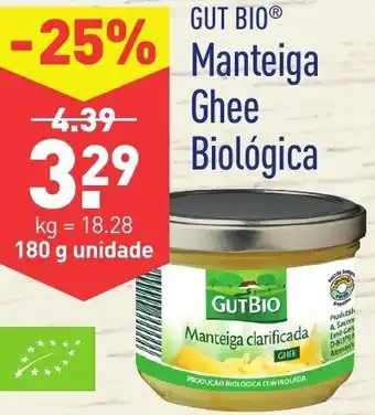 Gut Bio Manteiga Ghee Biológica 180g
