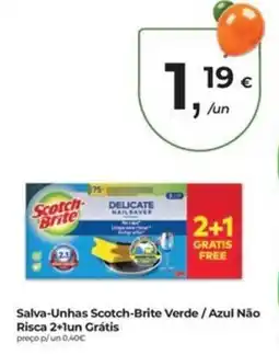Aqui é fresco Salva-Unhas Scotch-Brite Verde/Azul Não Risca 2+1un Grátis promoção