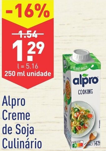 ALDI Alpro Creme de Soja Culinário 250ml promoção