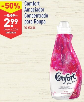 ALDI Comfort Amaciador Concentrado para Roupa 50 Doses promoção