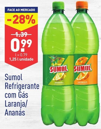 ALDI Sumol Refrigerante com Gás Laranja Ananás 1,25L promoção