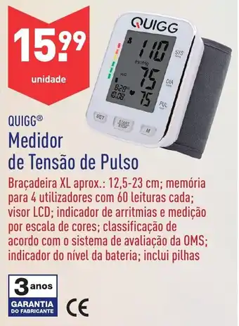 ALDI Quigg Medidor de Tensão de Pulso promoção