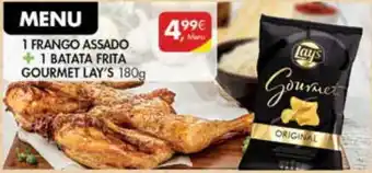 Pingo Doce 1 Frango Assado + 1 Batata Frita Gourmet Lay's 180g promoção