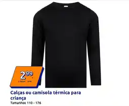 Action Calças ou camisola térmica para criança promoção