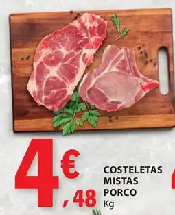 E.Leclerc Costeletas mistas porco promoção