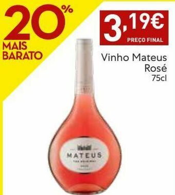 Amanhecer Vinho rosé mateus promoção