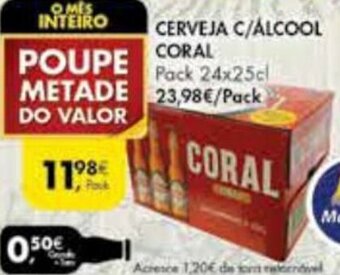 Cerveja C/ Álcool Coral 24 x 25cl