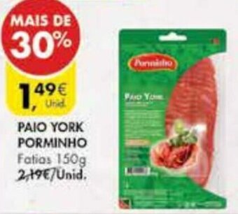 Pingo Doce Paio York Porminho 150g promoção