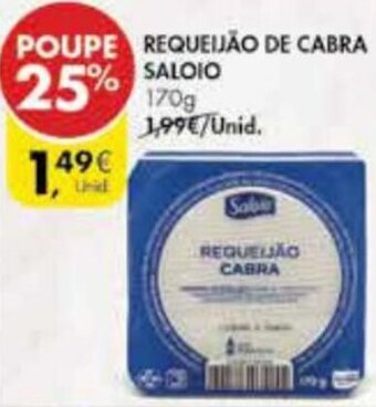 Pingo Doce Requeijão de Cabra Saloio 170g promoção
