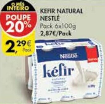 Pingo Doce Kefir Natural Nestlé 6 x 100g promoção