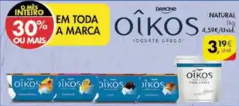 Pingo Doce Oîkos Natural 1kg promoção