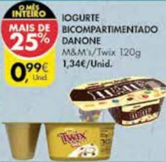 Pingo Doce Iogurte Bicompartimentado Danone 120g promoção