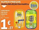 E.Leclerc Sardinhas em óleo vegetal bom petisco promoção