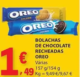 E.Leclerc Bolachas de chocolate recheadas oreo promoção
