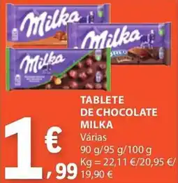 E.Leclerc Tablete de chocolate milka várias promoção