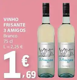 E.Leclerc Vinho frisante 3 amigos branco promoção