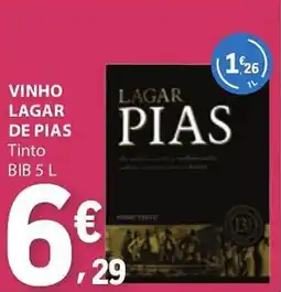 E.Leclerc Vinho lagar de pias tinto bib promoção
