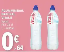 E.Leclerc Água mineral natural vitalis promoção
