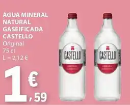 E.Leclerc Água mineral natural gaseificada castello promoção