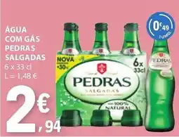 E.Leclerc Água com gás pedras salgadas promoção