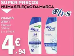 E.Leclerc H&S champô 2 em 1 clássico promoção