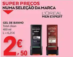 E.Leclerc Gel de banho l'oreal men expert promoção