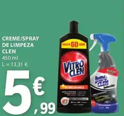 E.Leclerc Creme/spray de limpeza clen promoção