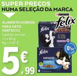 E.Leclerc Alimento humido para gato fantastic purina felix promoção