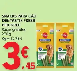 E.Leclerc Snacks para cão dentastix fresh pedigree promoção