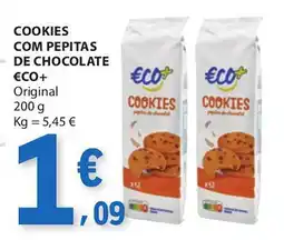 E.Leclerc Cookies com pepitas de chocolate €co+ promoção