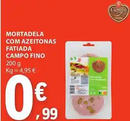 E.Leclerc Mortadela com azeitonas fatiada campo fino promoção
