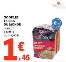 E.Leclerc Noodles tables du monde promoção