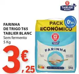 E.Leclerc Farinha de trigo t65 tablier blanc promoção