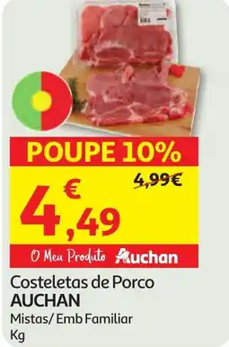 Minipreço Costeletas de Porco AUCHAN promoção