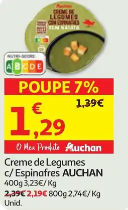 Minipreço Creme de Legumes c/ Espinafres AUCHAN promoção
