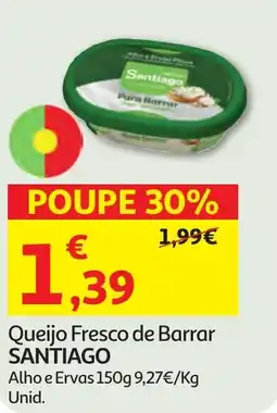 Minipreço Queijo Fresco de Barrar SANTIAGO promoção