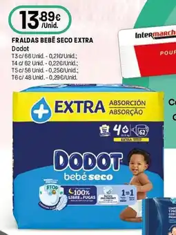 Intermarché Fraldas bebe seco extra dodot promoção