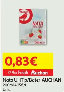 Minipreço Nata UHT p/Bater AUCHAN promoção