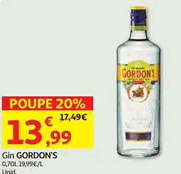 Minipreço Gin GORDON'S promoção